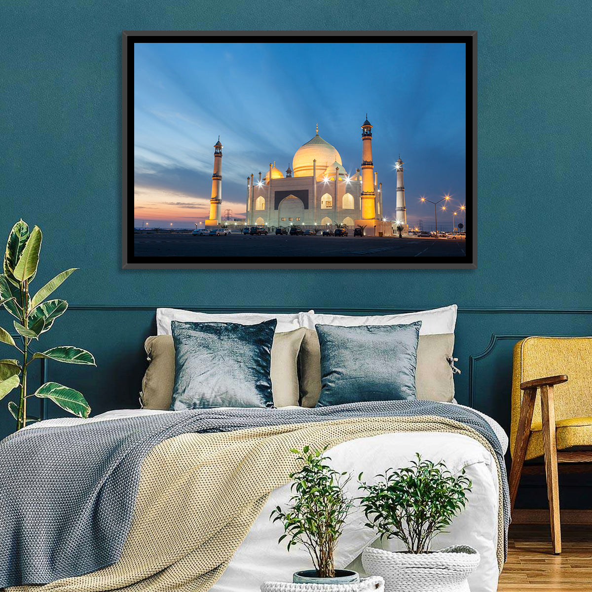 Siddiqa Fatima Zahra Mosque at Dusk Wall Art