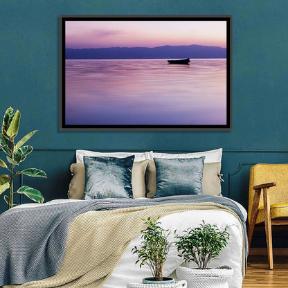 Lavender Lake Ohrid Sunset Wall Art