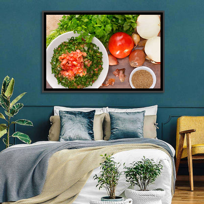 Top-down Tabbouleh Salad Wall Art