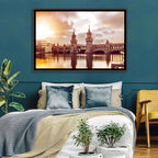 Oberbaumbruecke Sunset Reflection Berlin Wall Art