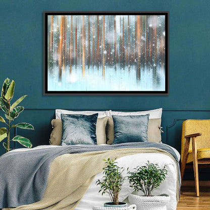 Ethereal Snowy Pine Forest Wall Art