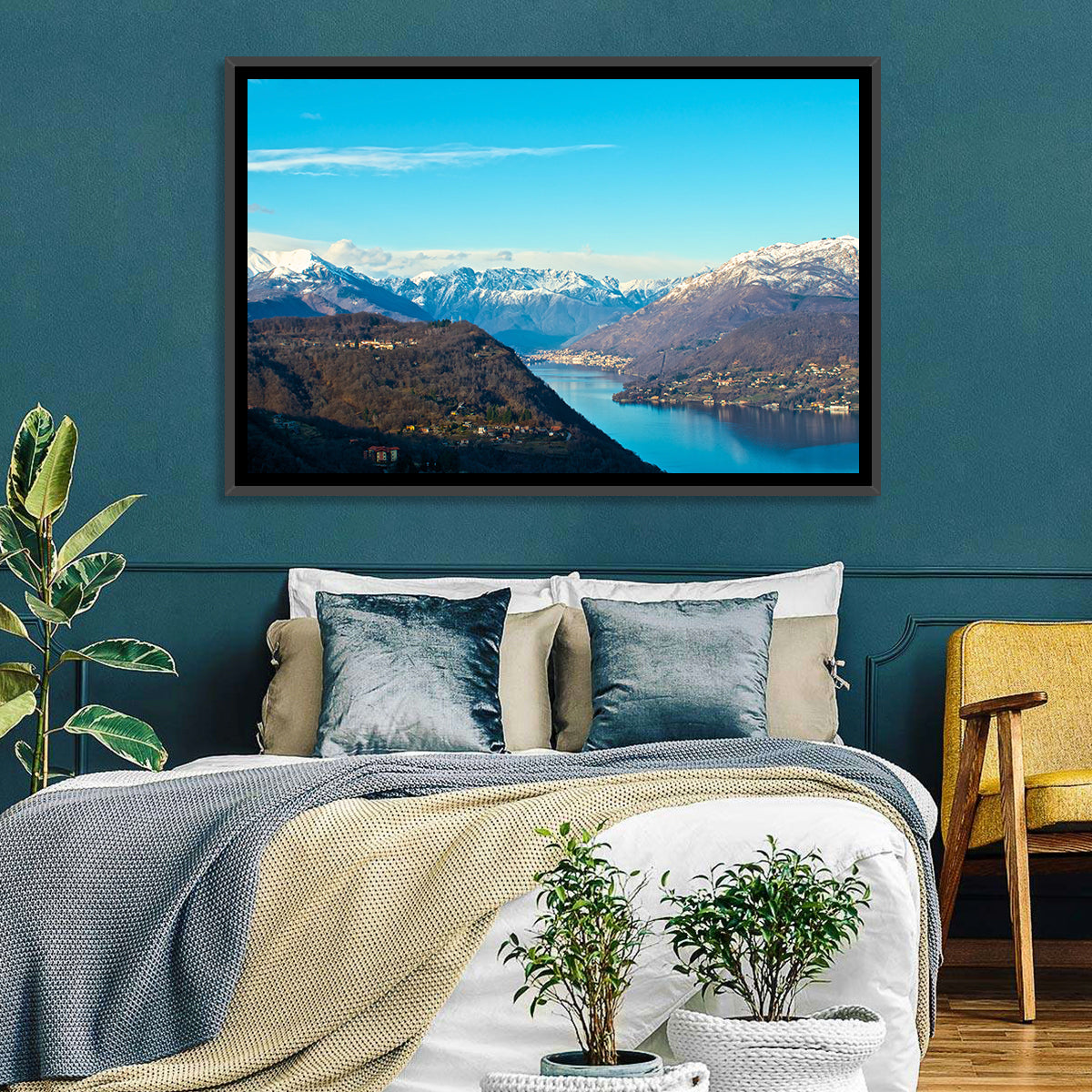 Lake Orta Mountain Reflection Wall Art