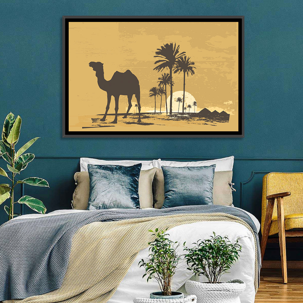 Giza Camel Silhouette Wall Art