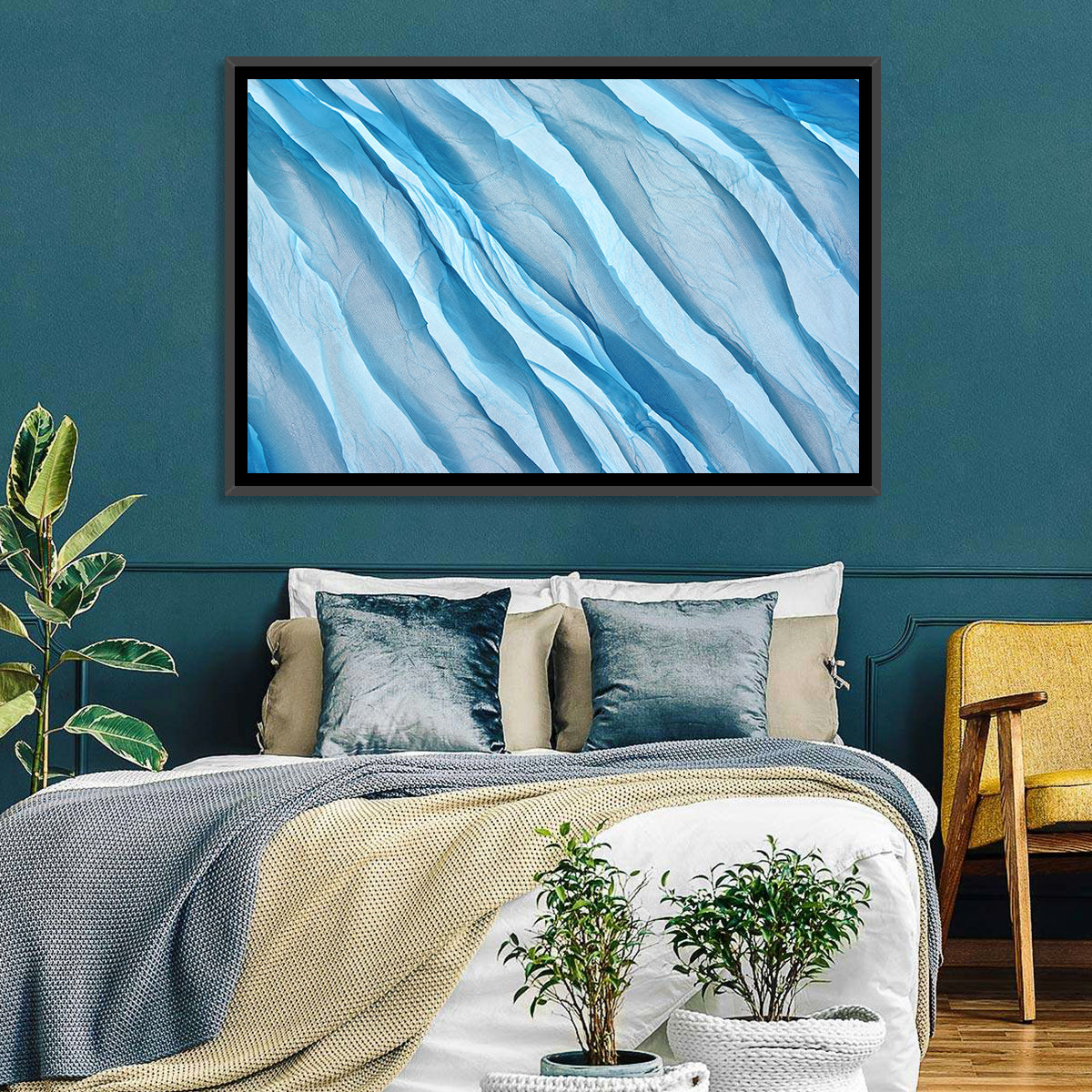 Diagonal Chiffon Layers Wall Art