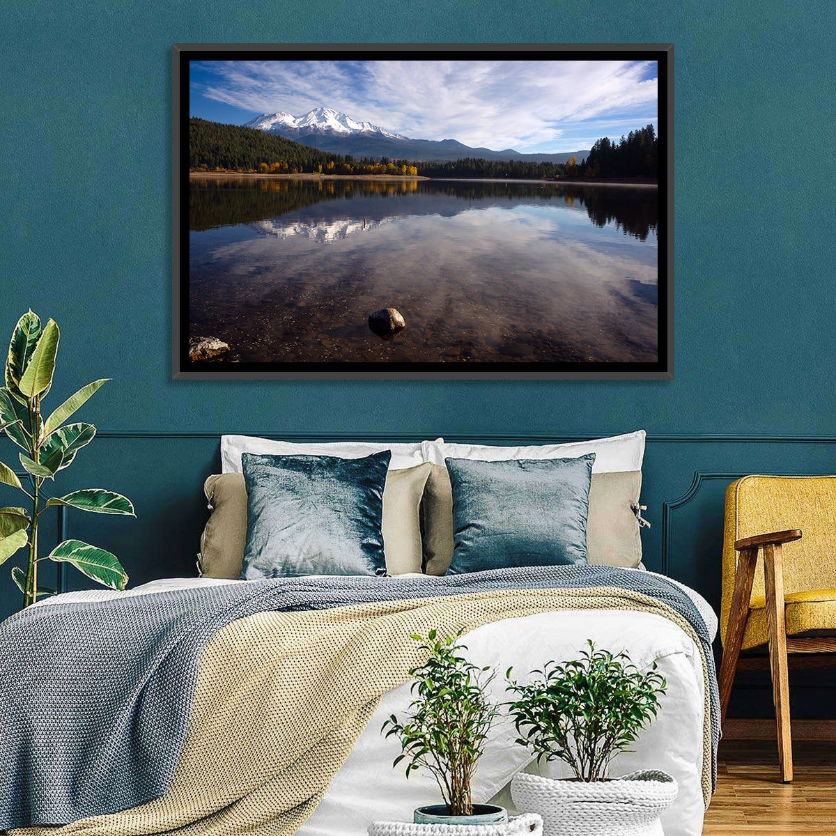 Mount Shasta Reflection at Lake Siskiyou Wall Art
