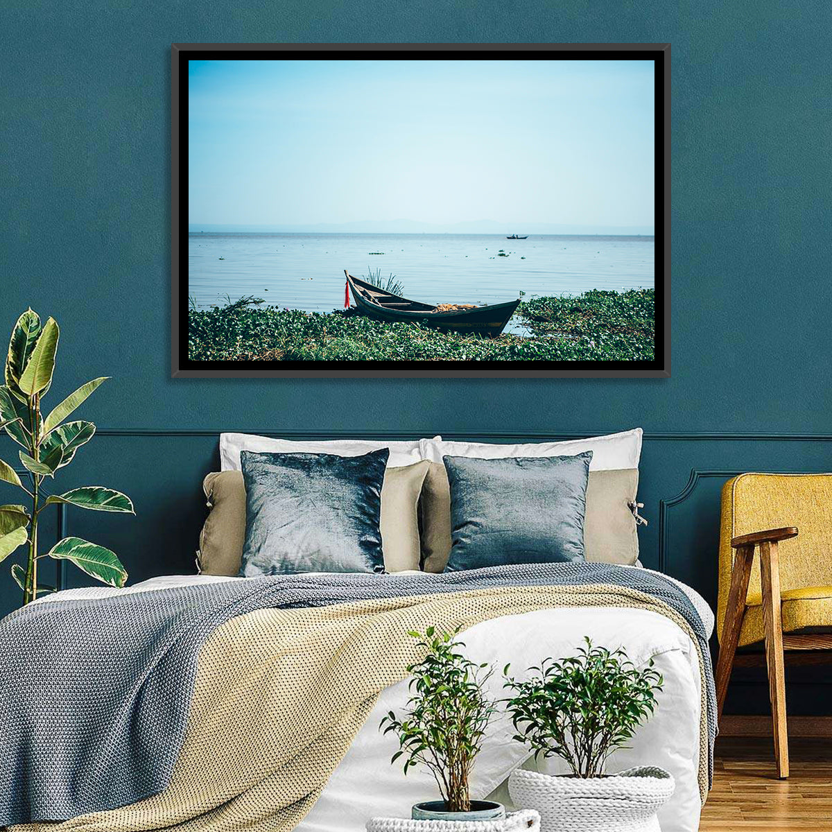 Red Ribbon Boat on Lake Victoria Wall Art