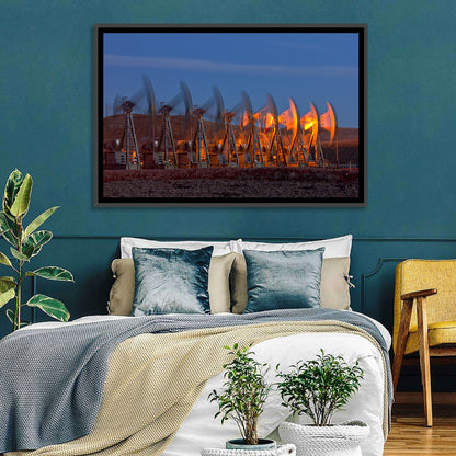 Oil Pump Jacks at Dusk Wall Art