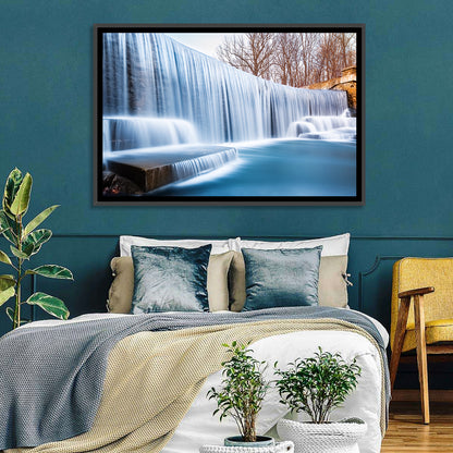 Seeley's Pond Winter Waterfall Wall Art