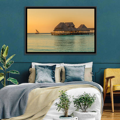 The Rock Restaurant Sunset Wall Art