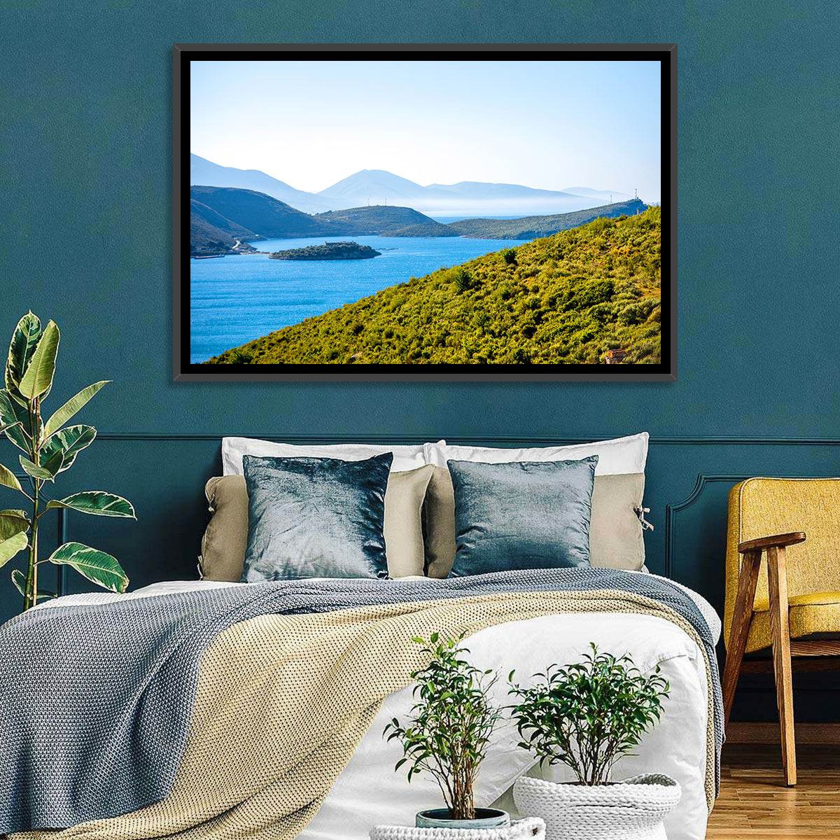 Porto Palermo Bay with Ali Pasha Castle Wall Art