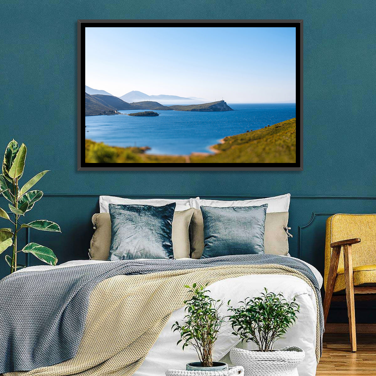 Coastal Cliffs and Lighthouse Bay Wall Art