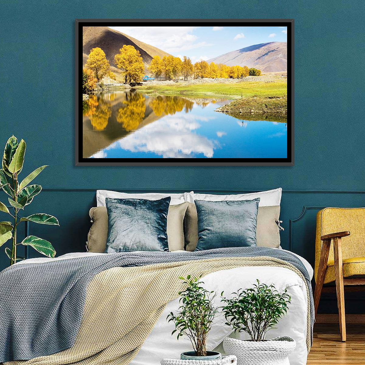Chanxi Autumn Reflection Road Wall Art
