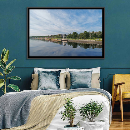 Lake Onega Promenade with Gazebo Wall Art