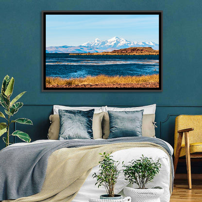 Lake Titicaca Blue and Gold Wall Art