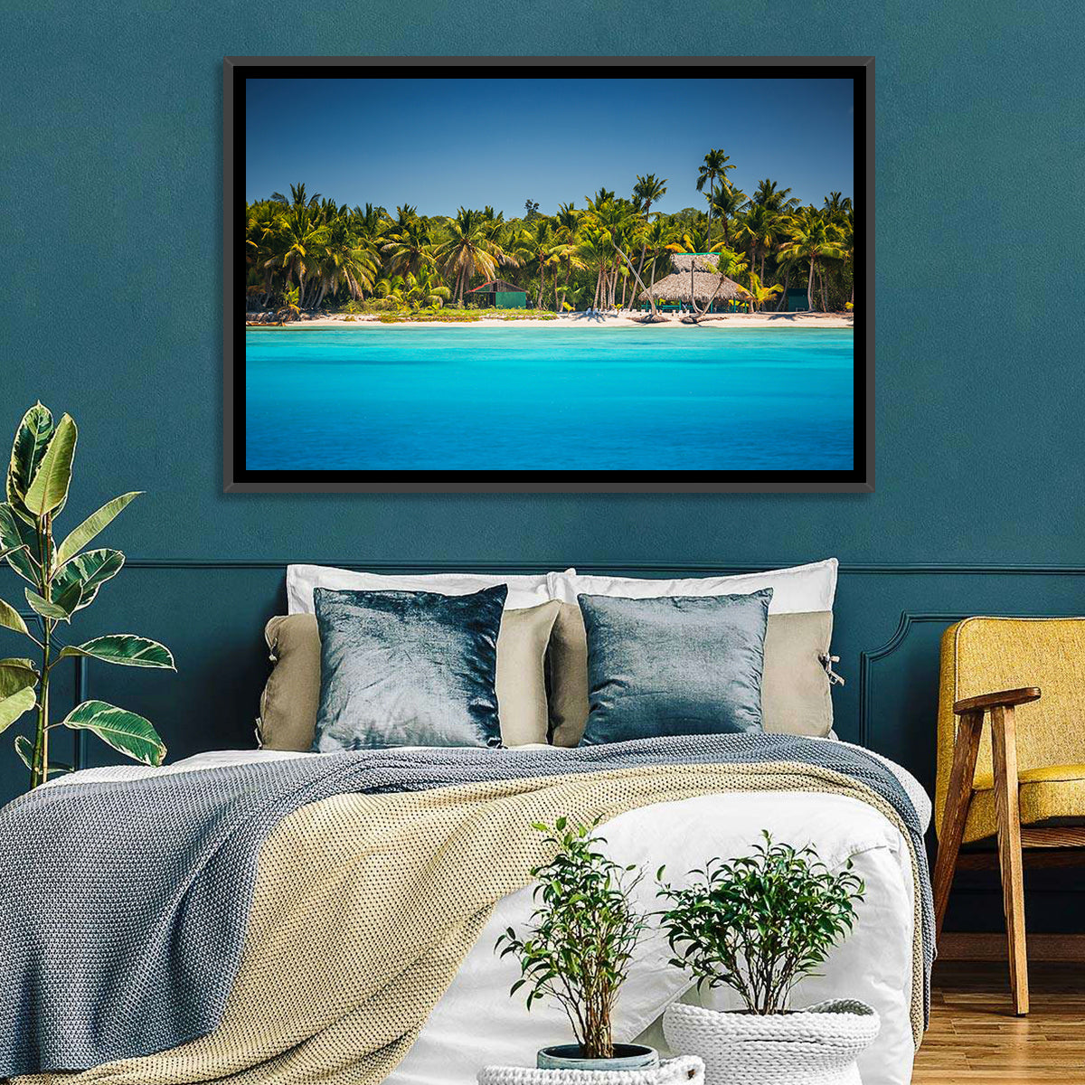 Punta Cana Beach Wall Art in a room, landscape