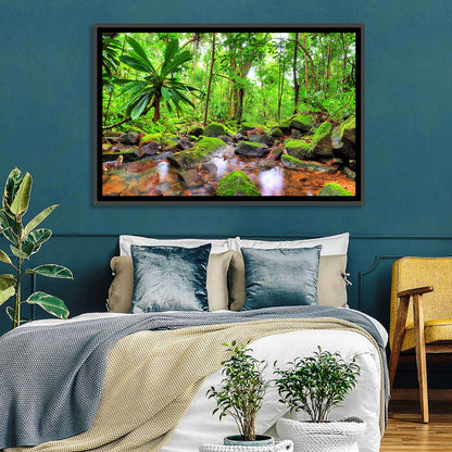 Mossy Rainforest Stream Wall Art