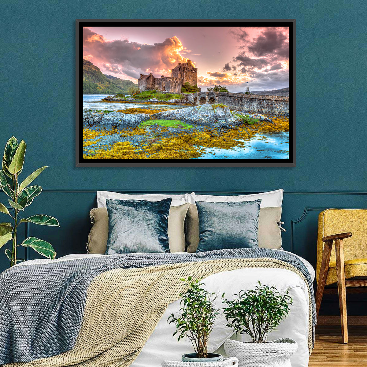 Eilean Donan Castle at Sunset Wall Art