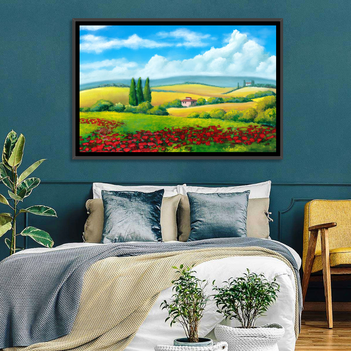 Tuscan Poppy Field Wall Art