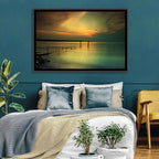Lake Garda Sunset Pier Wall Art
