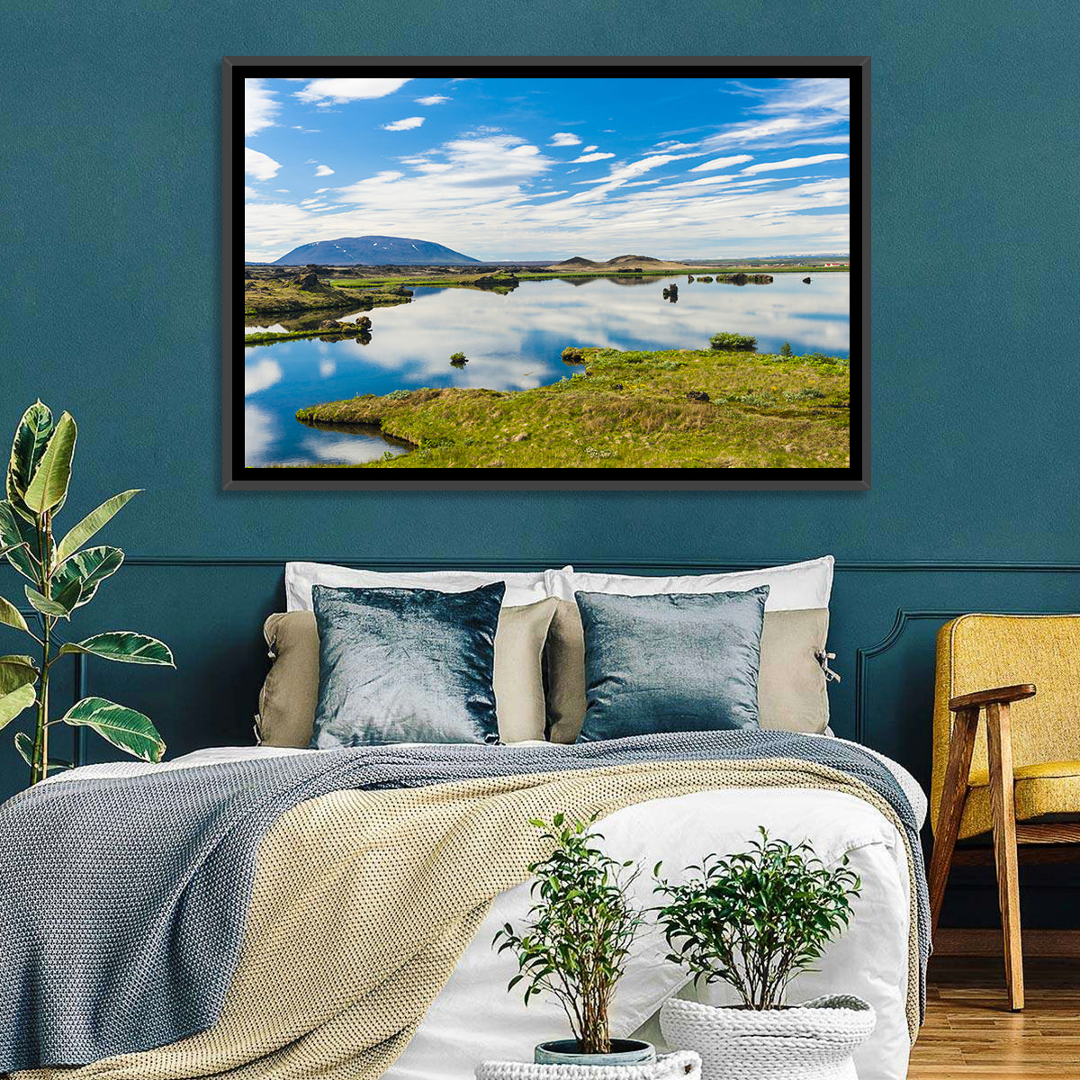 Lake Myvatn Reflection Wall Art