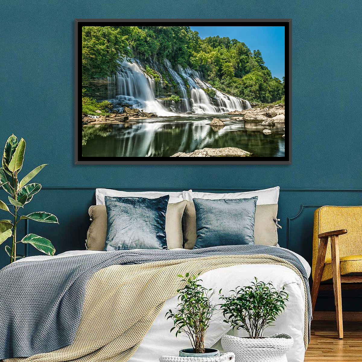 Twin Falls at Rock Island State Park Wall Art in a room, landscape