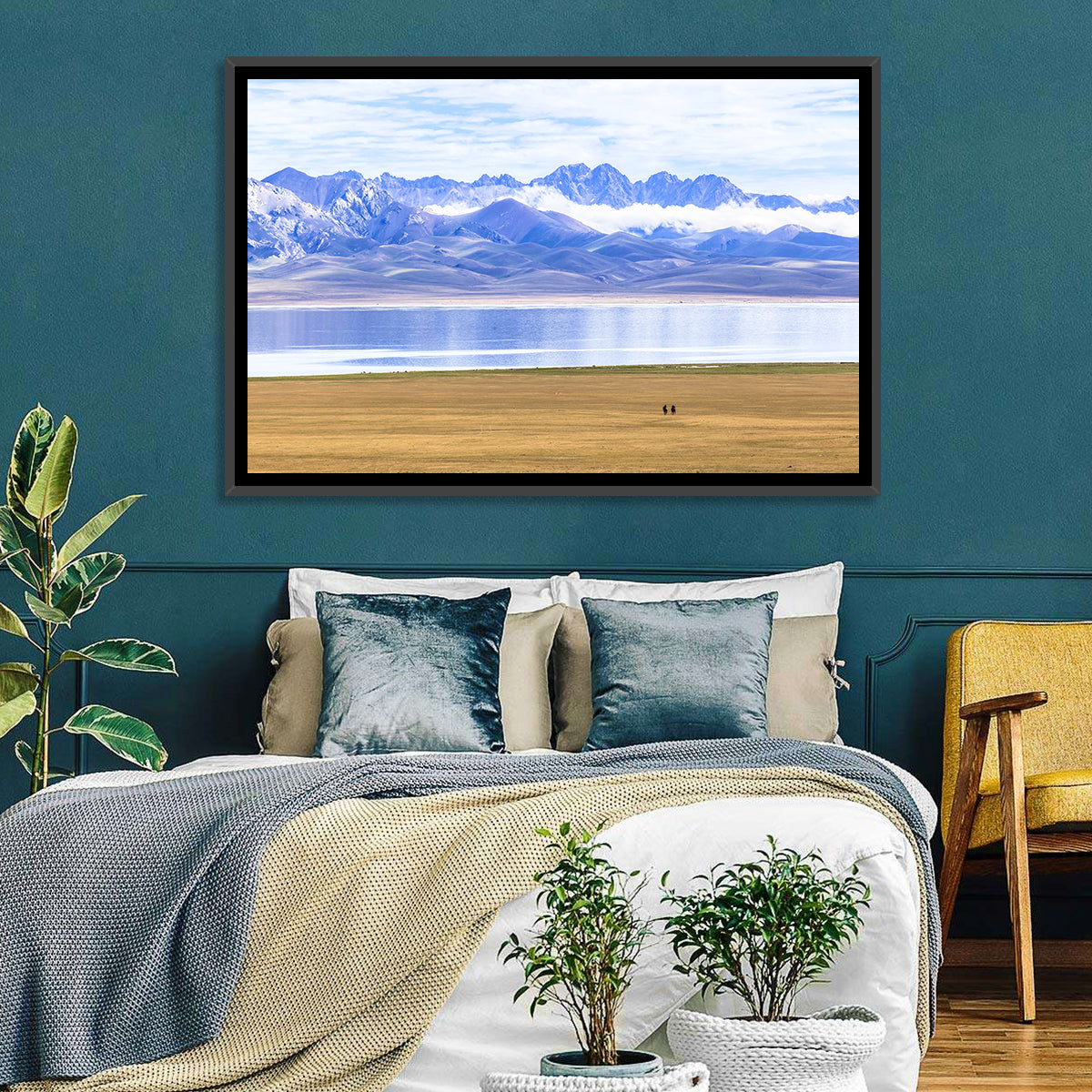 Song Kul Lake Silhouettes Wall Art