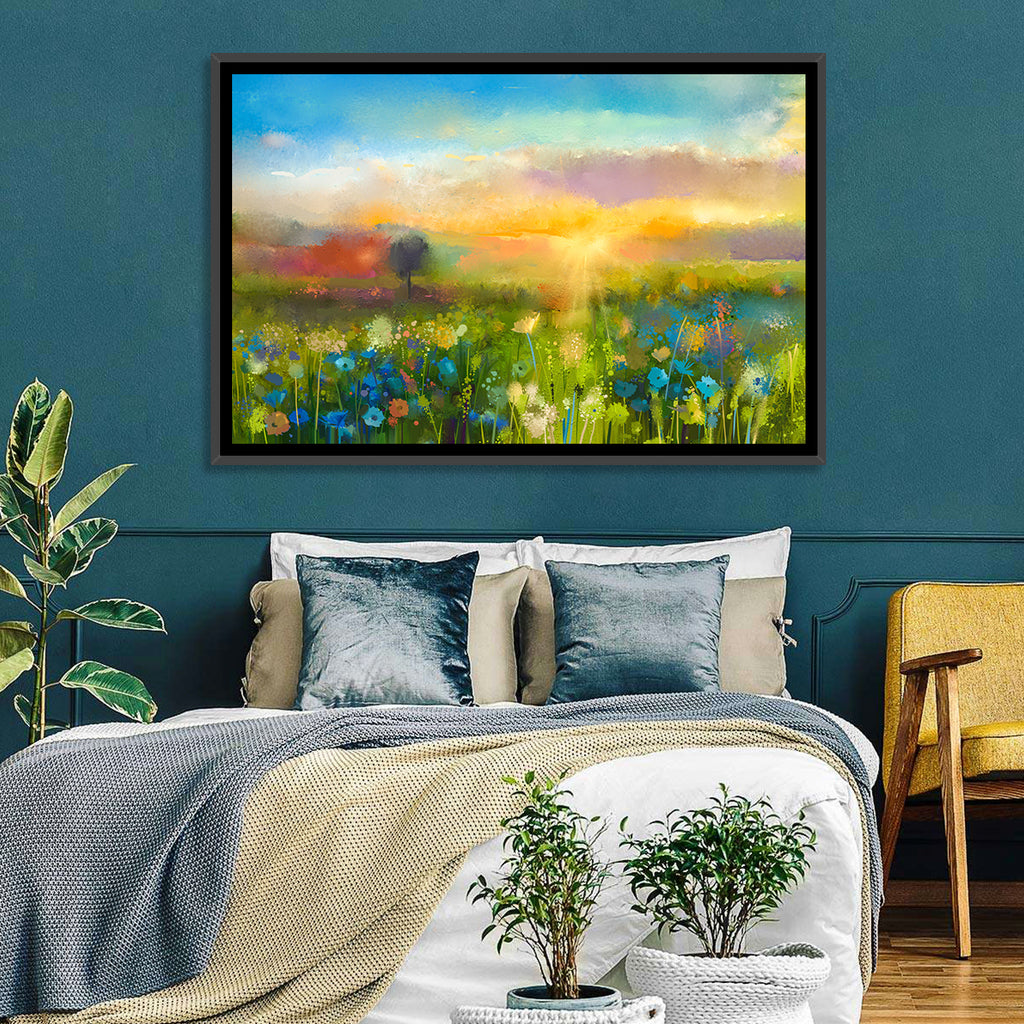 Sunset Wildflower Meadow Wall Art