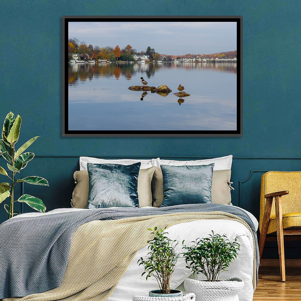 Lake Hopatcong Autumn Reflection Wall Art
