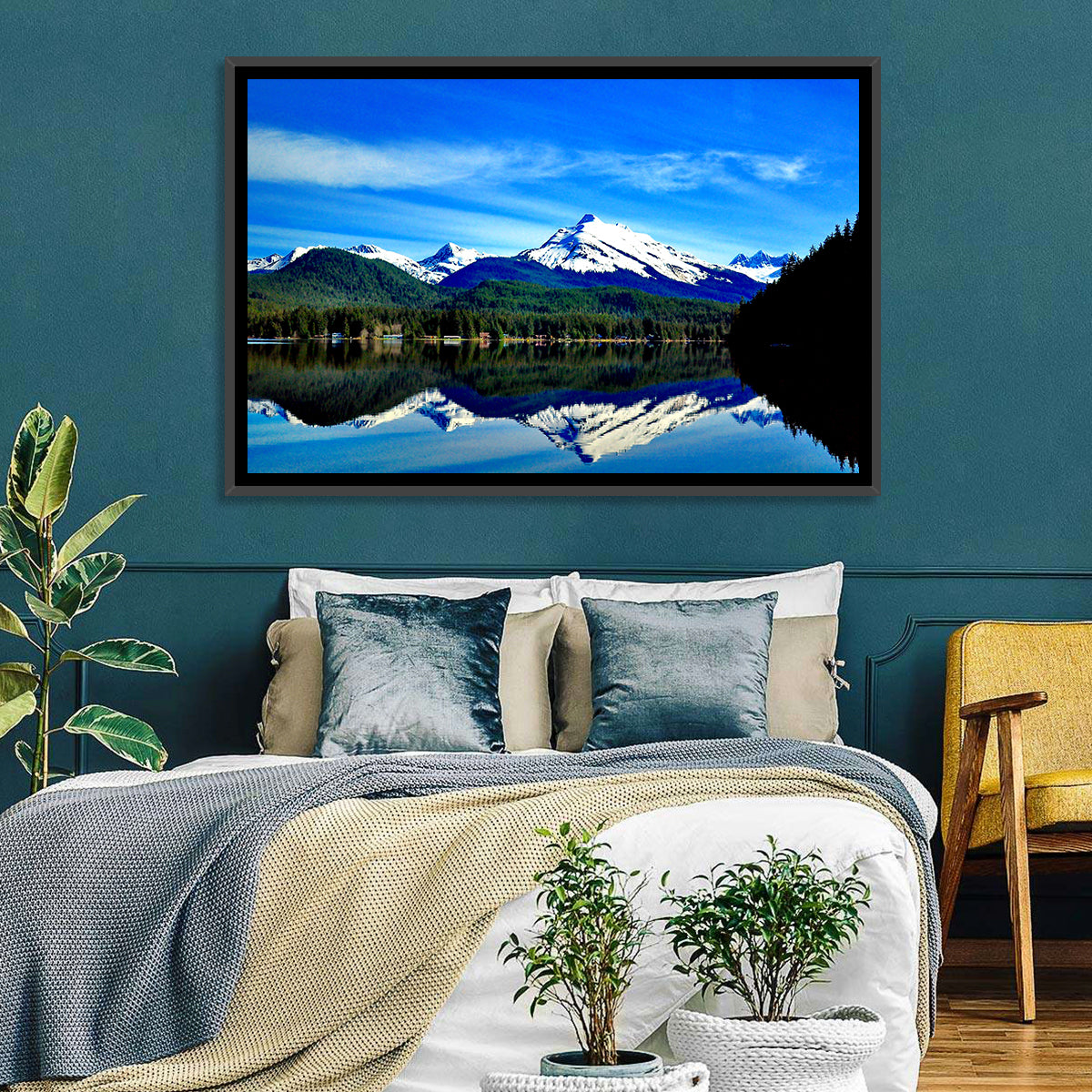 Juneau Mountains Reflection Wall Art