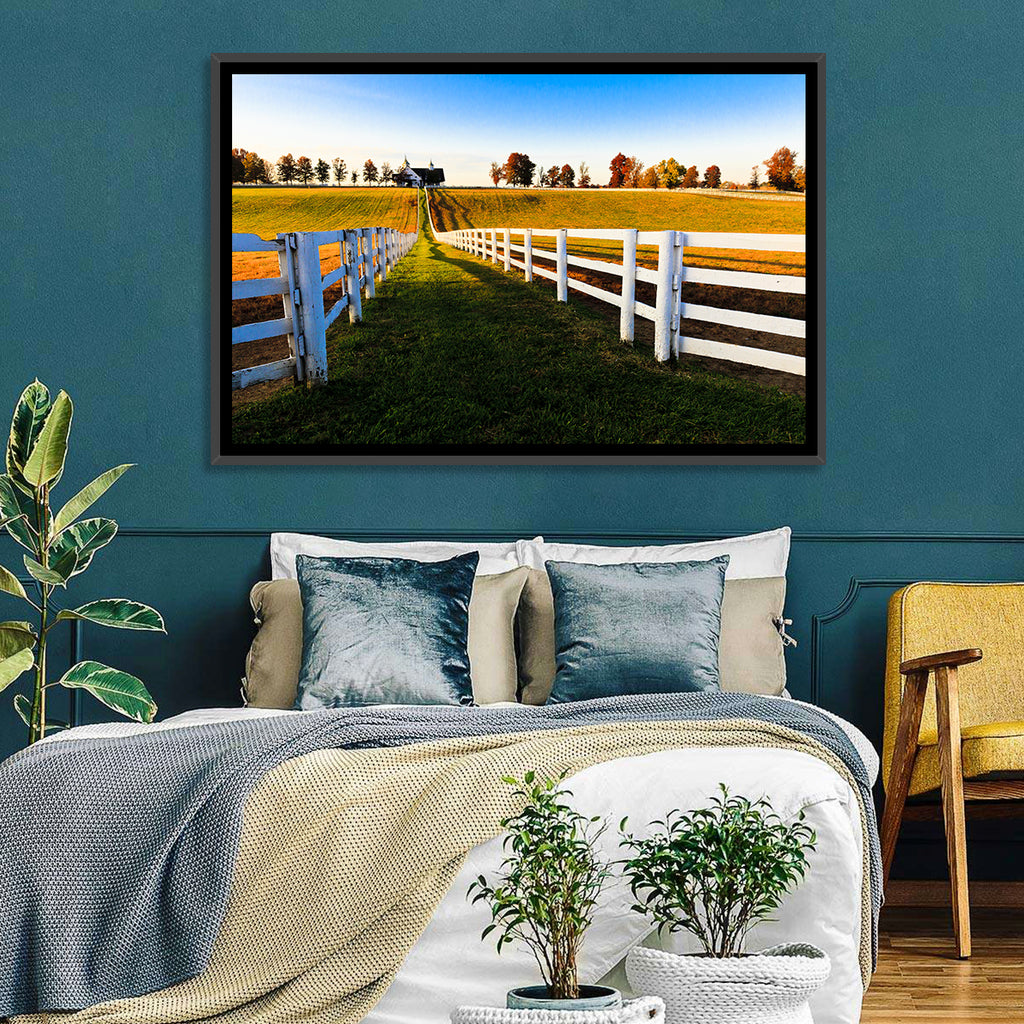 Kentucky Horse Farm at Golden Hour Wall Art