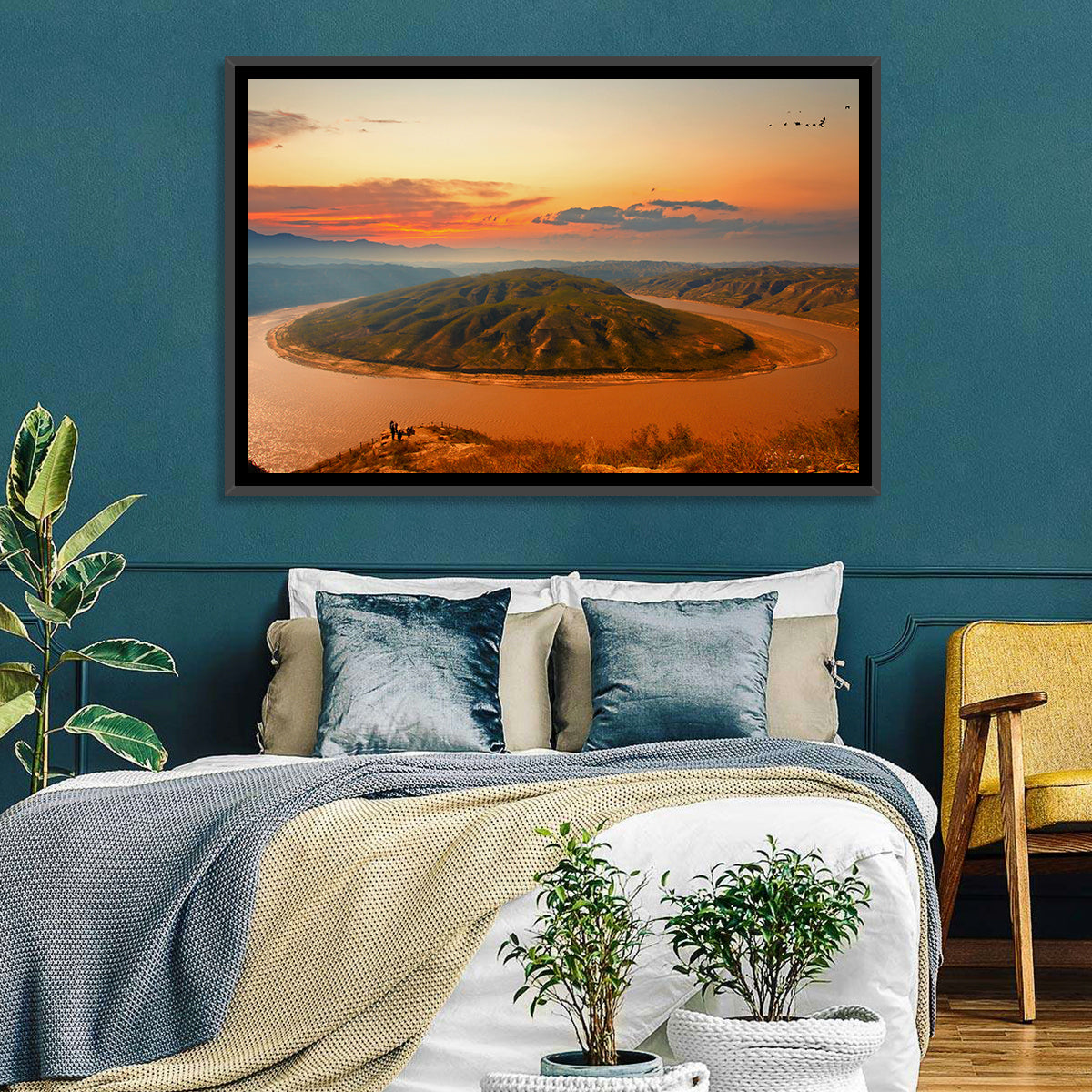 Yellow River Qianshan Bend Wall Art