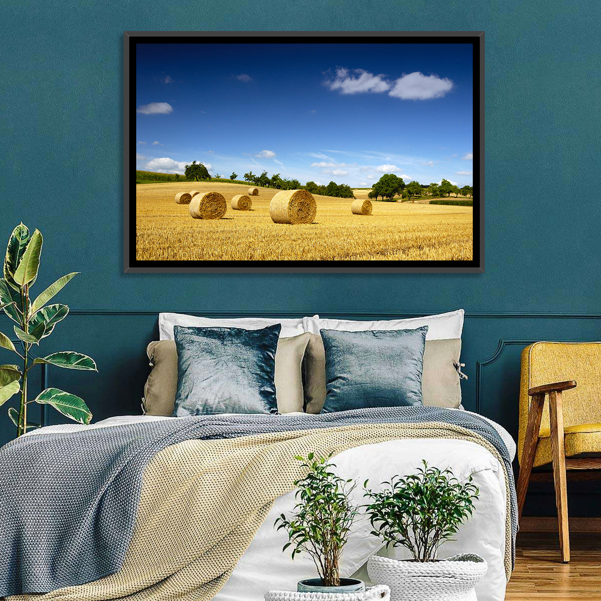 Late Summer Straw Bales Wall Art