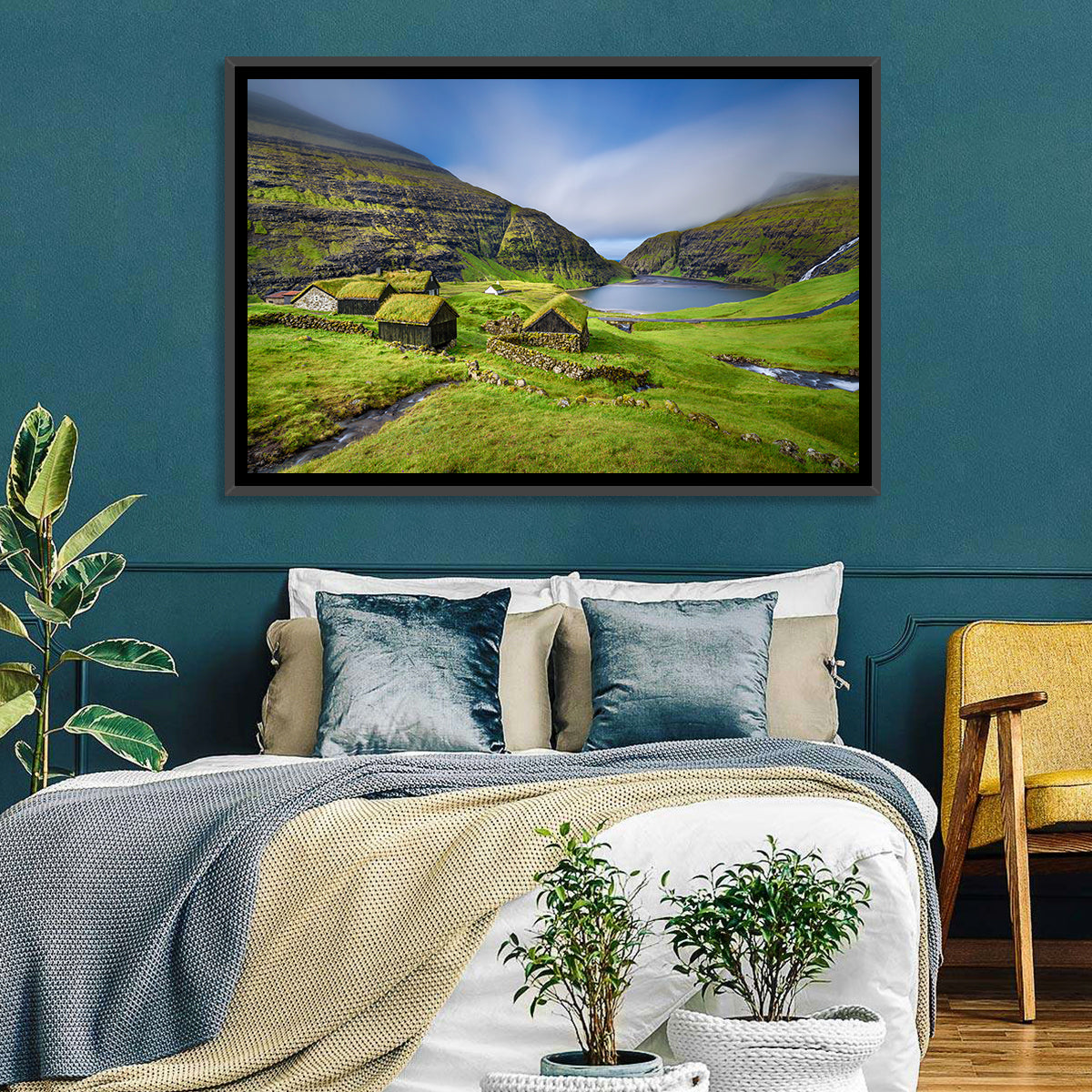 Saksun Turf Roof Cabins Wall Art