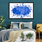 Blue Ink Splash Wall Art