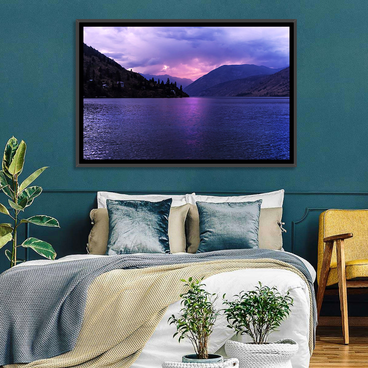 Lake Chelan Violet Sunset Wall Art