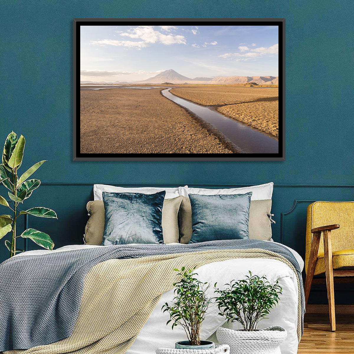 Lake Natron with Ol Doinyo Lengai Wall Art