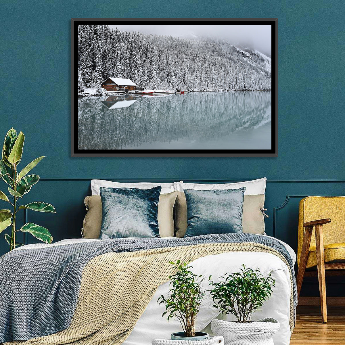Lake Louise Winter Reflection Wall Art