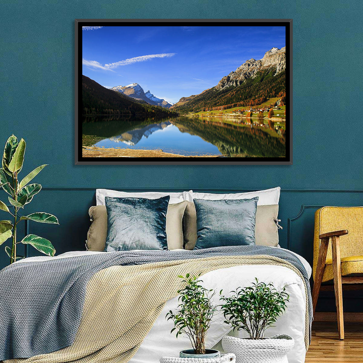 Lake Sils Morning Reflection Wall Art