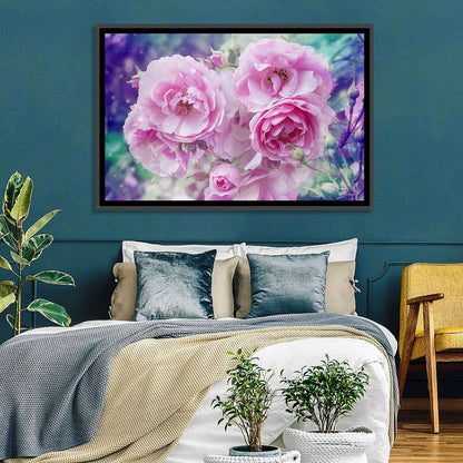 Springtime Pink Rose Cluster Wall Art