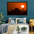 Hagia Sophia Silhouette at Sunset Wall Art