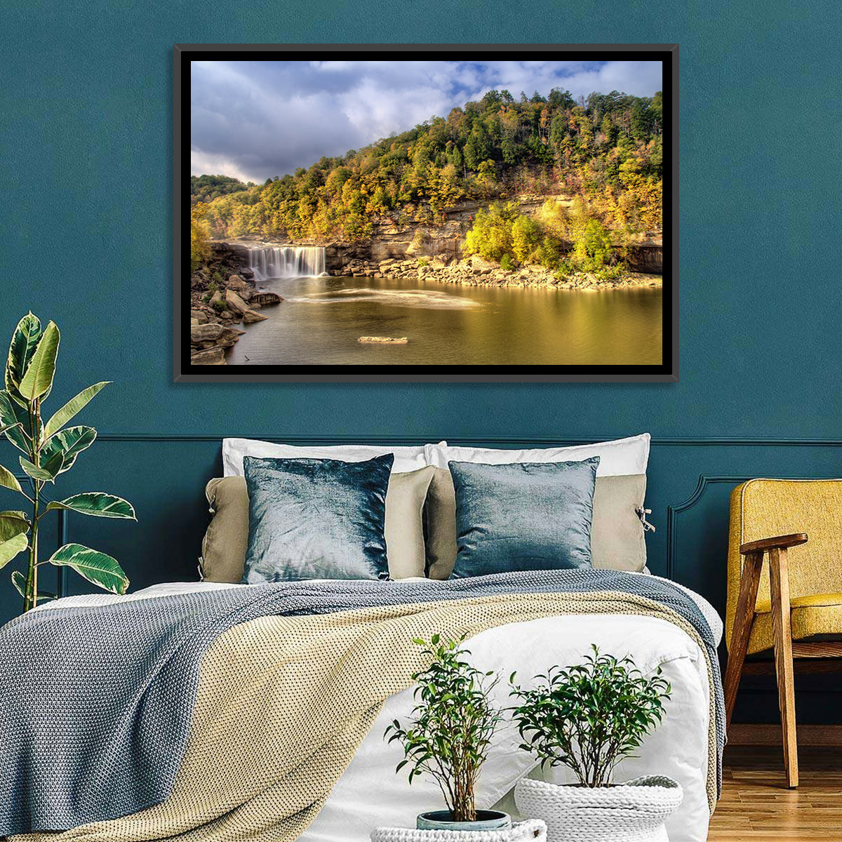 Cumberland Falls Wall Art in a room, landscape