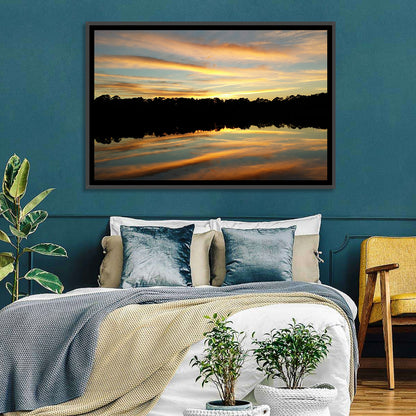 Lake Charles Golden Sunset Wall Art