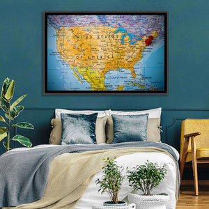 USA Map Wall Art