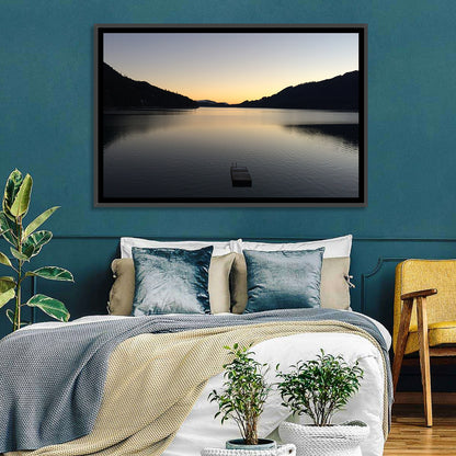 Lake Cushman Dock at Dusk Wall Art