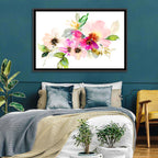 Delicate Pink Floral Watercolor Wall Art