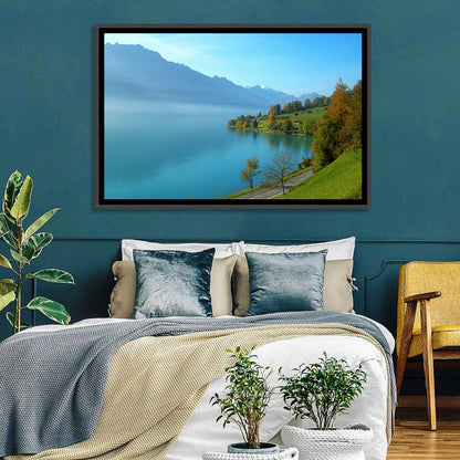 Lake Brienz Misty Shoreline Wall Art