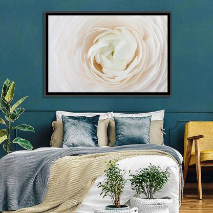 Peach Ranunculus Macro Bloom Wall Art