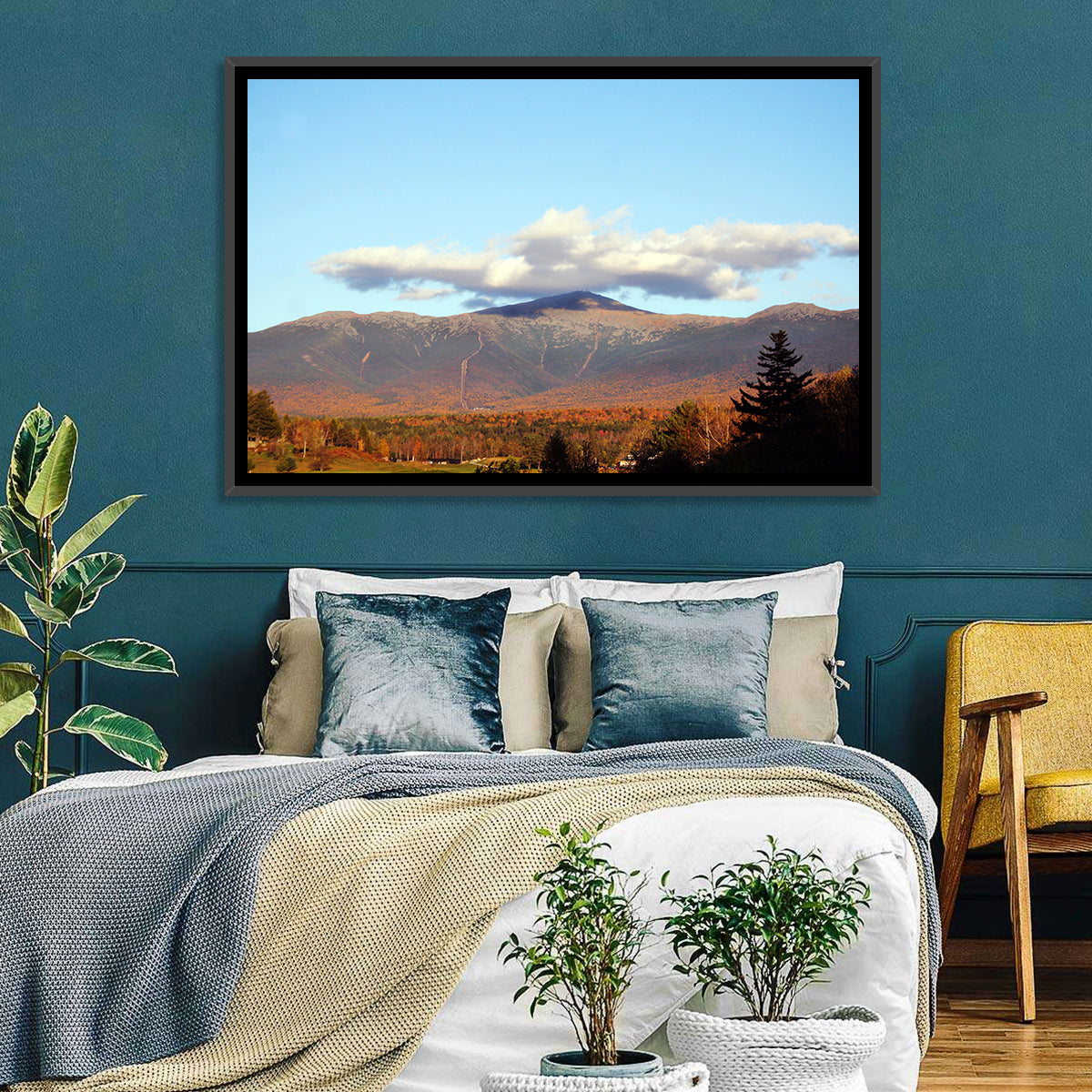 Mount Washington Wall Art in a room, landscape