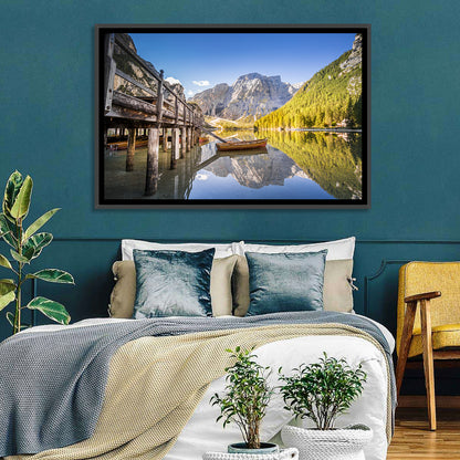 Lago Di Braies Pier Wall Art
