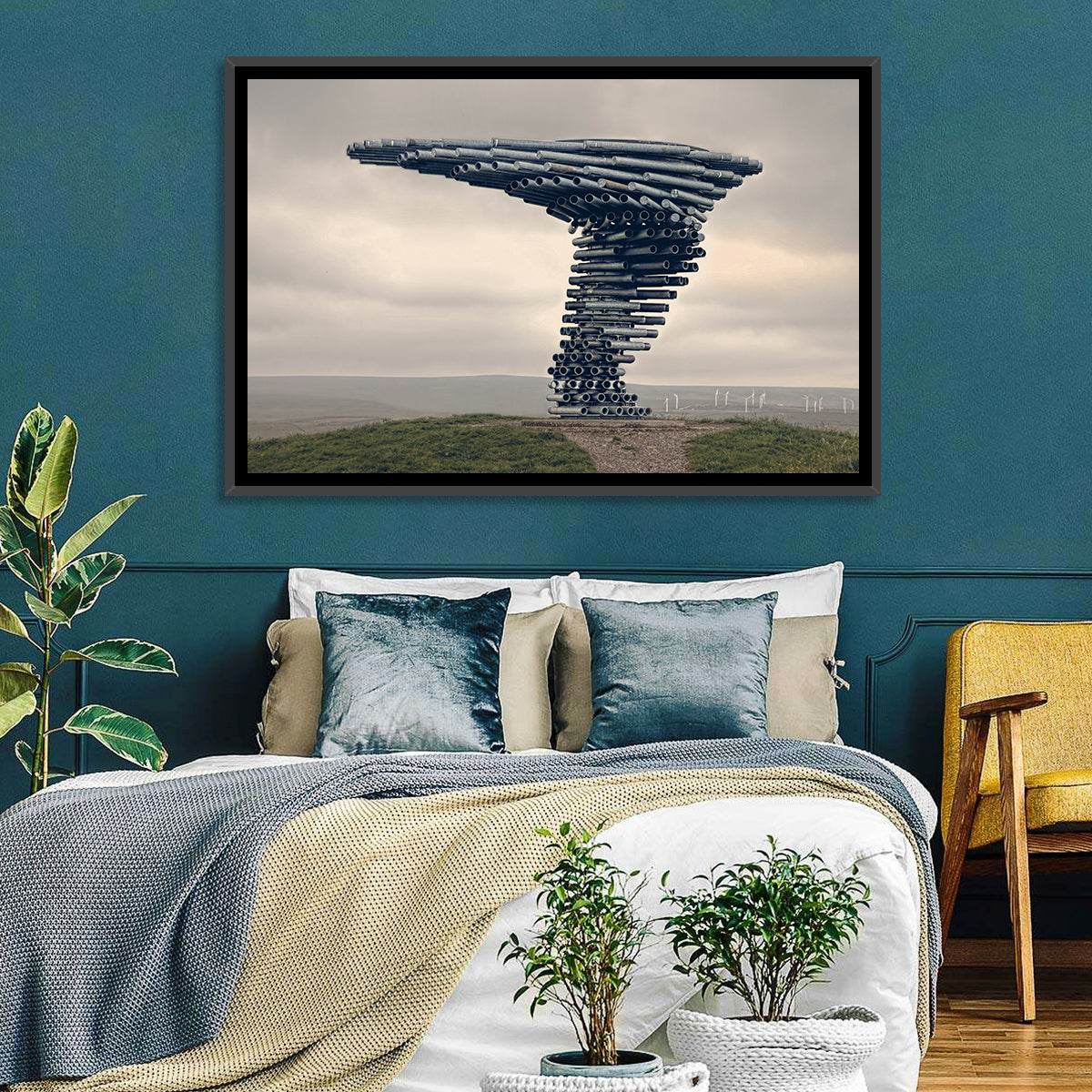 Singing Ringing Tree on Grassy Hill Wall Art in a room, landscape